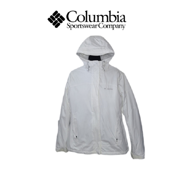 COLUMBIA Jackets & Blazers - COLUMBIA WOMEN'S WHITE HOODED PARKA